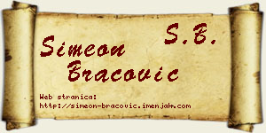 Simeon Bracović vizit kartica
